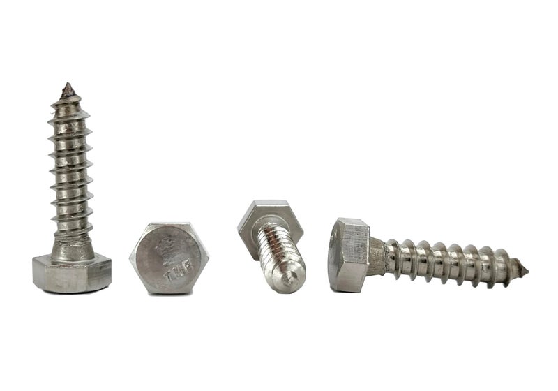 Chenango Supply Stainless 5/16 x 1-1/4inches Hex Lag Screw (1inches to 5inches Lengths Available in Listing), 18-8 Stainless Steel, 25 Pieces (5/16 x 1-1/4 - Image 1